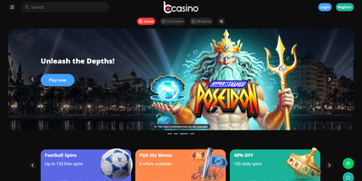 Prévia do site de bCasino