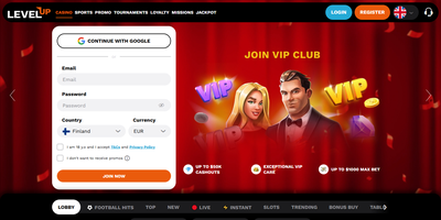 LevelUp のサイトプレビュー